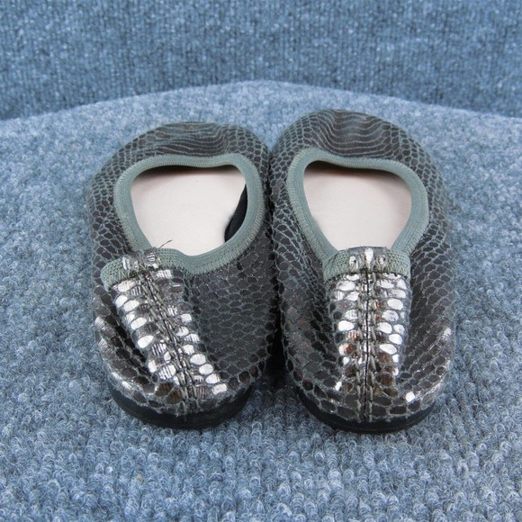 Ruby & Bloom Girls Ballet Shoes Silver Synthetic Slip On Size T 12.5 Medium - Picture 5 of 7